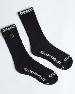 DHaRCO Crew Socks | Black Flash Sale