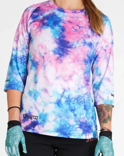 DHaRCO Womens 3/4 Sleeve Jersey | Tie Dye Cheap