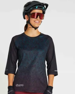DHaRCO Womens 3/4 Sleeve Jersey | Tropical Fade Hot