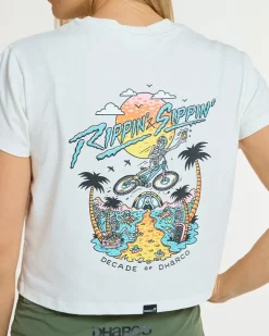 DHaRCO Womens Cotton Crop | Decade of White Decade of DHaRCO White Cheap