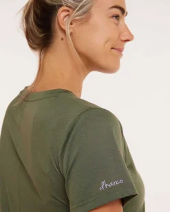 DHaRCO Womens Short Sleeve Tech Tee | Garigal Green Online