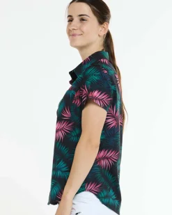 DHaRCO Womens Tech Party Shirt | Dark Fern Clearance