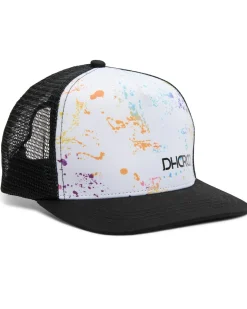 DHaRCO Youth Flat Brim Trucker | Paint Splat Hot