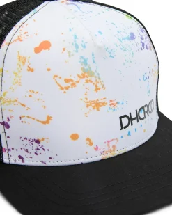 DHaRCO Youth Flat Brim Trucker | Paint Splat Hot